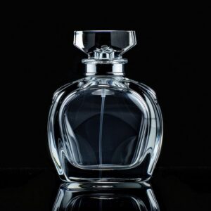 Perfume bottle glass black black background. Tom Ford Black Orchid